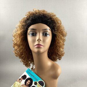 Converti-Cap Beach Babe #DR Honey Auburn Brown Long Curly Premium Synthetic Wig